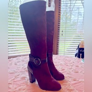 Cato maroon knee high boots. Women’s size 7.